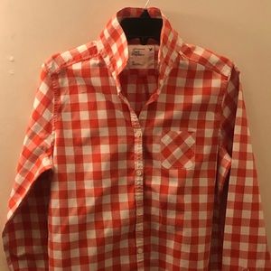 American Eagle Red and white Shirt